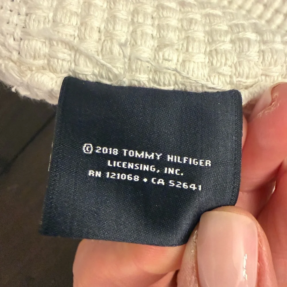 Tommy Hilfiger Waffle Weave Placemats Set of 6 Cream Cotton Textured Table Mats